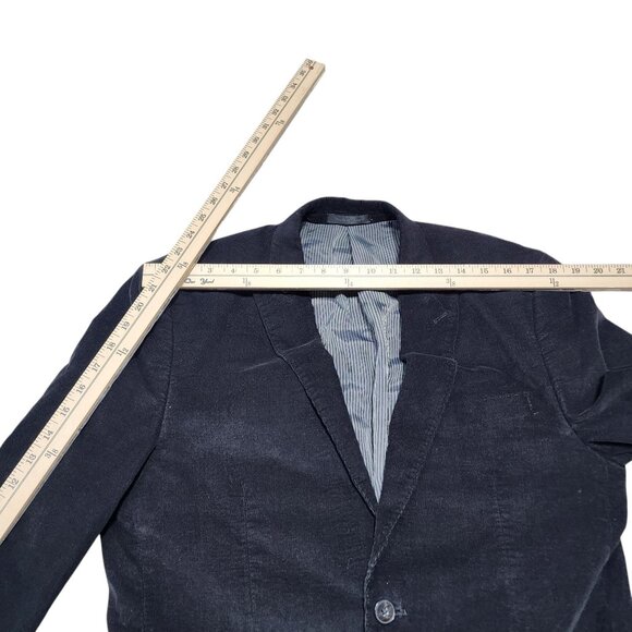 Calvin Klein Mens 37R‎ Black Corduroy Blazer Jacket 2-Button Lined 100% Cotton - Picture 6 of 8
